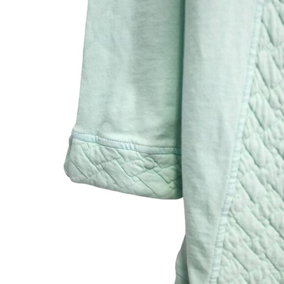 Soft Surroundings Golf Shores Pullover Quilted Crewneck Women's Size S Green - Picture 3 of 8